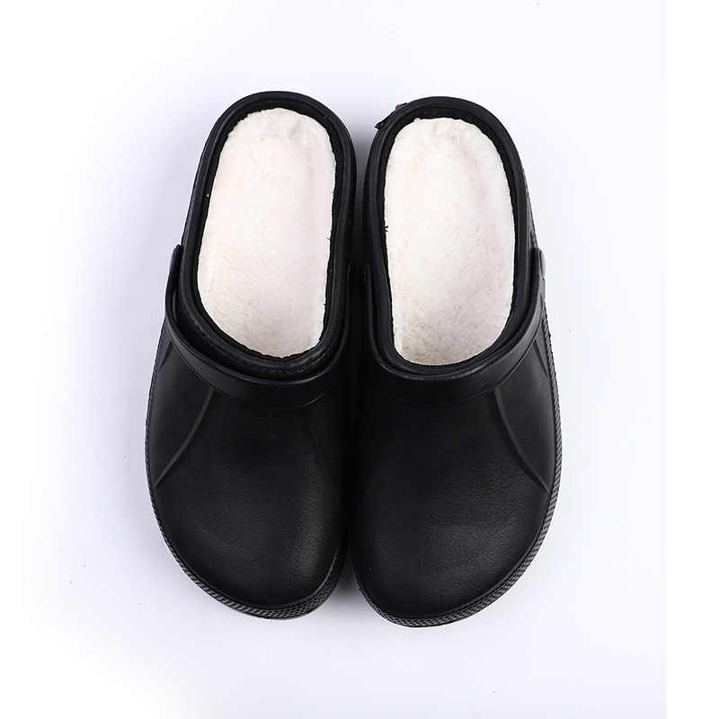Ladies Cotton Fur Garden Clogs Slip On Womens And Mens Slipper